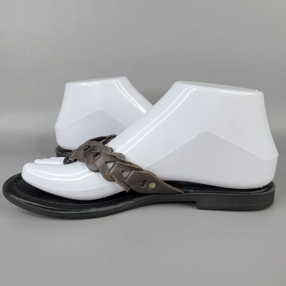 Seychelles Womens Flip Flops Braided Slip On Comfort Flat Leather Brown Size 6 - Picture 5 of 12